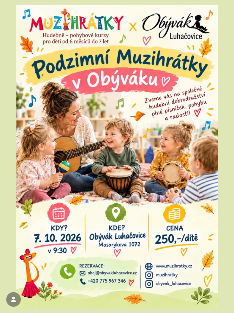 Plakát Podzimní Muzihrátky v Obýváku
